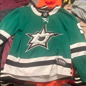 Fanatics Green and Silver Hockey Jersey